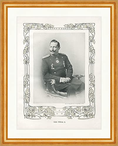 Kaiser Wilhelm II. Moustache Uniform Order Chair BS Art Support 48 Framed
