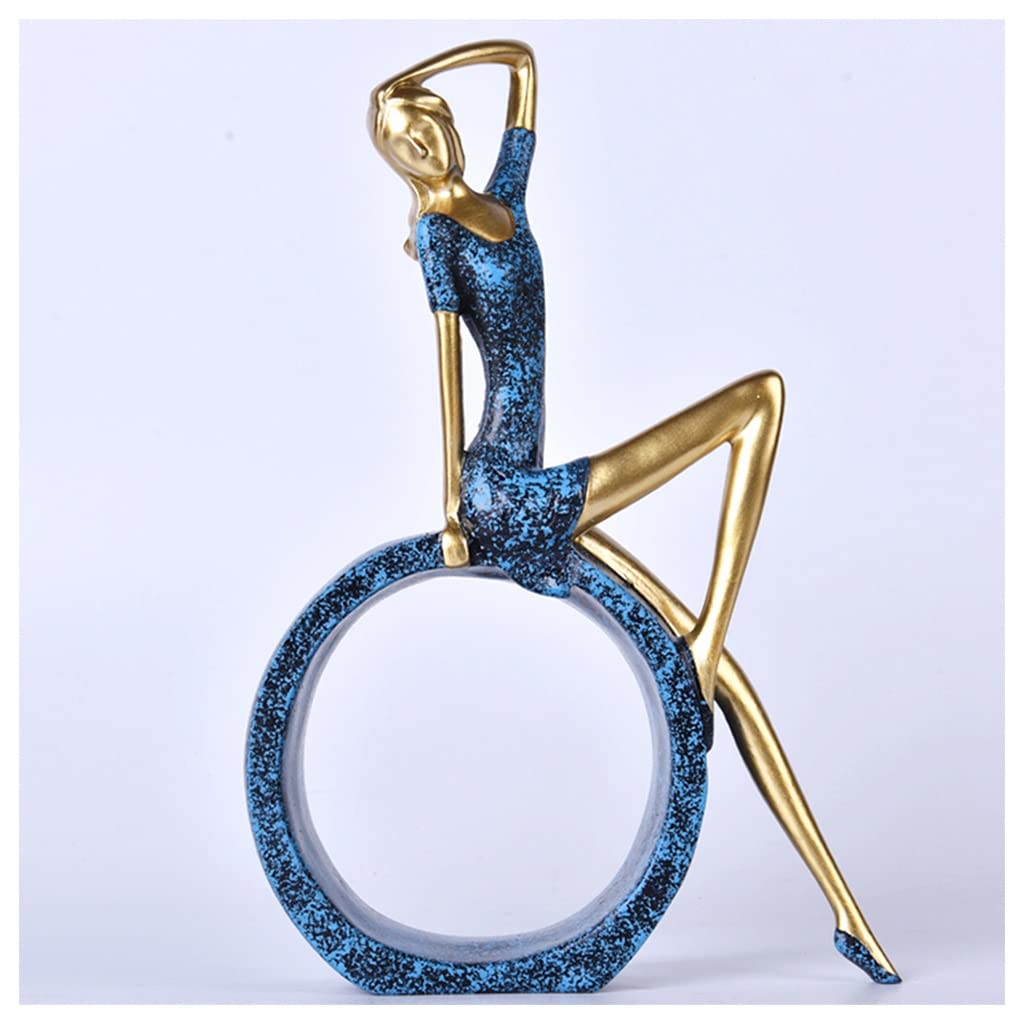 GHKryD statue, Resin Girl Ornament Sculpture Reading A Book Gifts for Readers Lovers Teens Table Living Room(Style2 a)