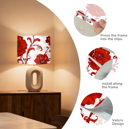 Image of Nuxovilar Lamp Shades Set of 2, 13 inch Top x 13 inch Bottom x 10 inch High (Spider)