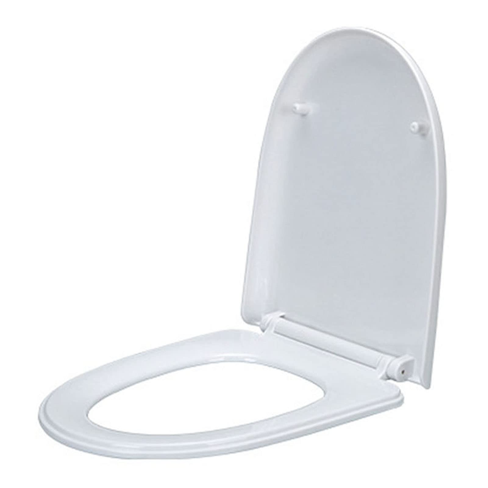 Dxpsxjl One Color Cozy Elongated Plastic Toilet Seat, Quiet, Modifiable Hinge, Regular Duty Residential Light Weight Commercial Use, White, Adjustable, Seat, Elongated, Quiet, Toilet, Comfortable, Plastic