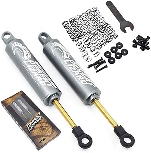 Yeah Racing 90mm Desert Lizard Two Stage Internal Spring Damper Pair Gun Metal for 1/10 Crawler #DDL-090GM