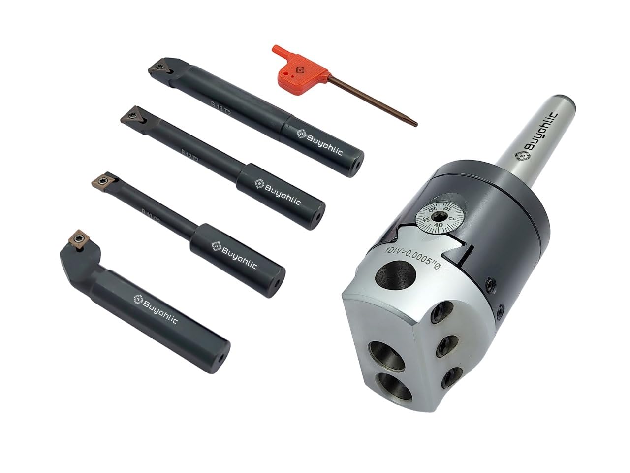 Buyohlic Boring Head 2" Imperial for Milling Machine 1 div=0.0005"(Only 3MT Shank)