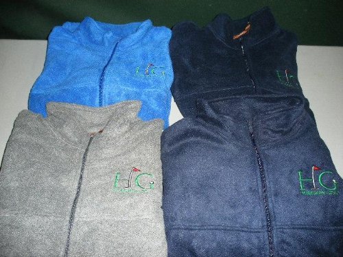 Hoboken Golf Unique Logo Embroidery Fleece Charcoal XL