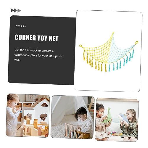 Milisten Rede De Brinquedo Organizador De Cantinho Rede De Armazenamento De Canto De Parede Rede De
