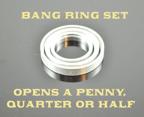 Flosso Bang Ring Set - for Scotch Soda, Dime & Penny, Spy Coins, Magic Tricks