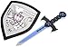 PowerTRC Sword and Shield Play Set | Unique Design | Foam Weapons | Kids Play Knights | White Eagle & Golden Lion Shield