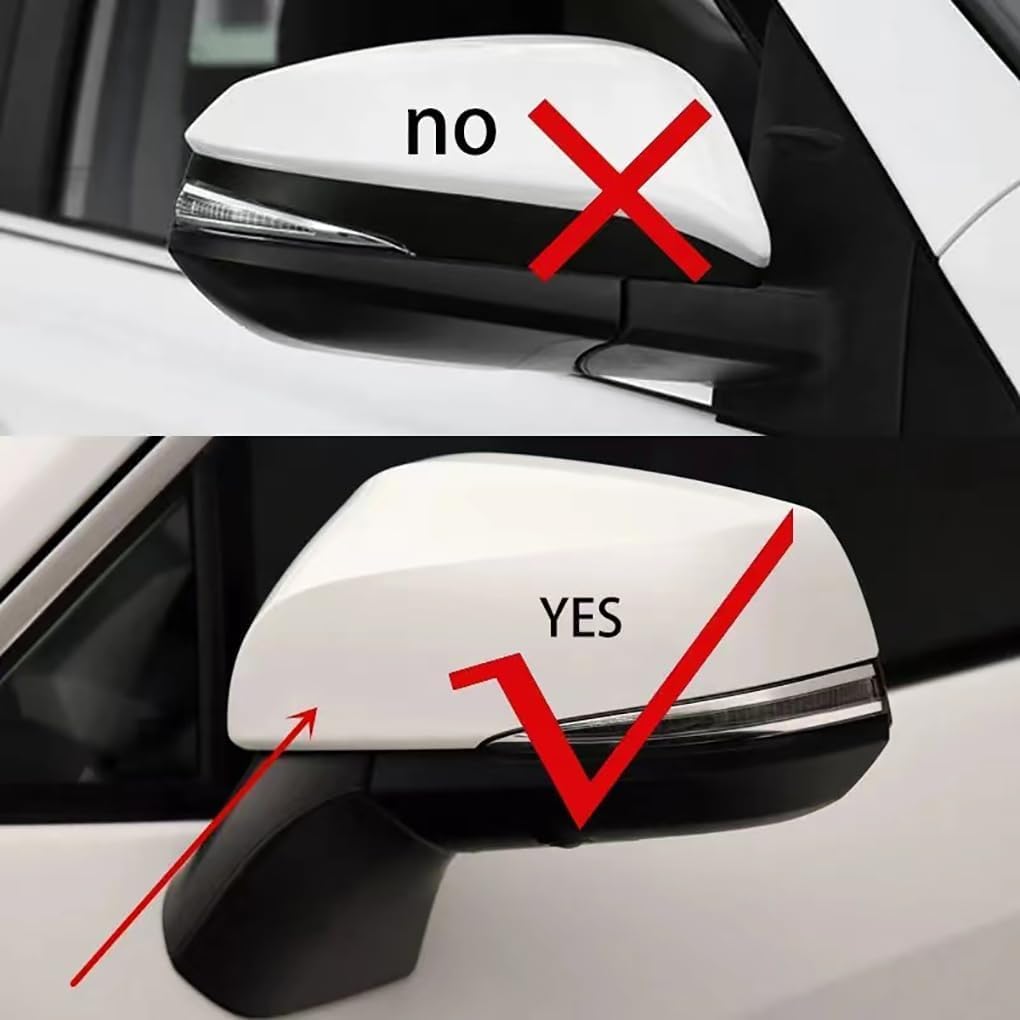 Right Driver Side Car Mirror Cover Replacement Compatible With Toyota RAV4 2020 2021 2022 2023 2024Rearview Mirror Cover (Silver Right)