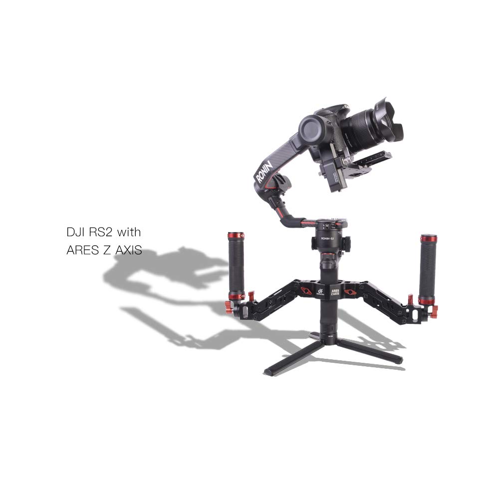 DF DIGITALFOTO ARES Z Axis Spring Dual Handle, elastyczny tłumiący odłączany podwójny uchwyt gimbala, kompatybilny z ZHIYUN Crane 2 MOZA FEIYU DJI Ronin S/S2/RS3/RS3 Pro 3 Axis Gimbal