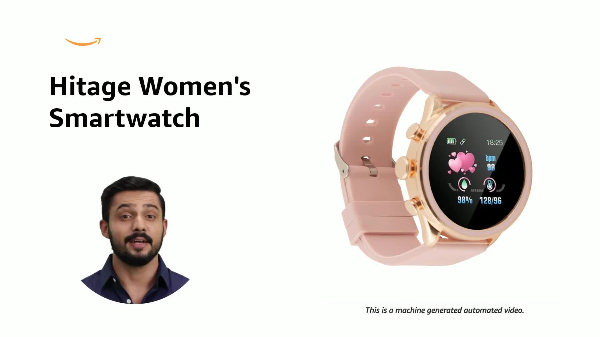 Hitage Smartwatch for Women|HD Display|One Watch .Two Straps ...