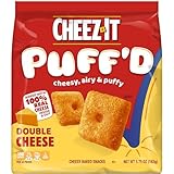 Cheez-It Puff'd Cheesy Baked Snacks, Puffed Snack Crackers, Kids Snacks, Double Cheese, 5.75oz Bag (1 Bag)