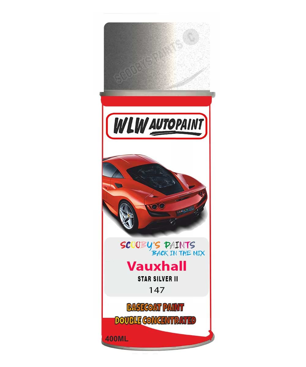 Basecoat Aerosol Spray Paint For Vauxhall Vivaro Star Silver Ii 1997-2013 Code 147