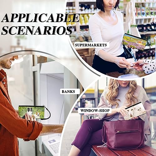 2pcs Sublimation Heat Transfer Wallet Blank, Fashion Ladies Leather Wallets, Large Capacity Secure Buckle Leather Clutch Wallet, DIY Craft Long Purse for Women Girl Gift (2pcs) 5