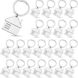 Taiyin House Key Chain Bulk, Home Shaped Pendant Metal Keychains