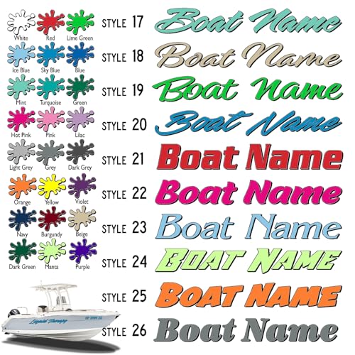 Boat Name Decal Custom Hull Graphic Premium Marine Vinyl Lettering CTDP