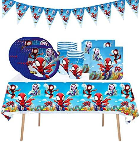 ATBEAMEN 37Pcs Mermaid Party Tableware Kits Decorations for Girls Party,Mermaid Birthday Decorations Mermaid Table Cloth,7inch Plates,Napkins Disposable Tableware Set for Kids Mermaid Party Supplies