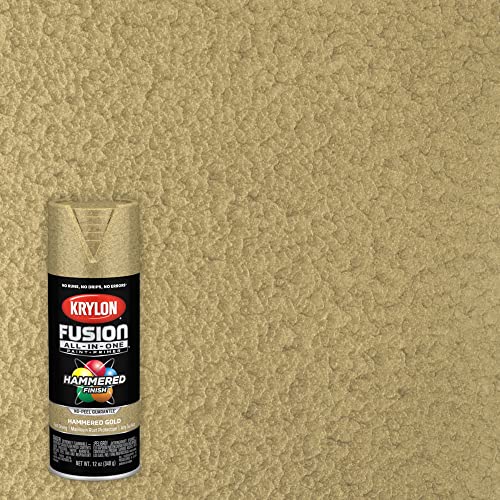 Krylon K02880007 Fusion All-In-One Hammered, Gold, 12 oz.