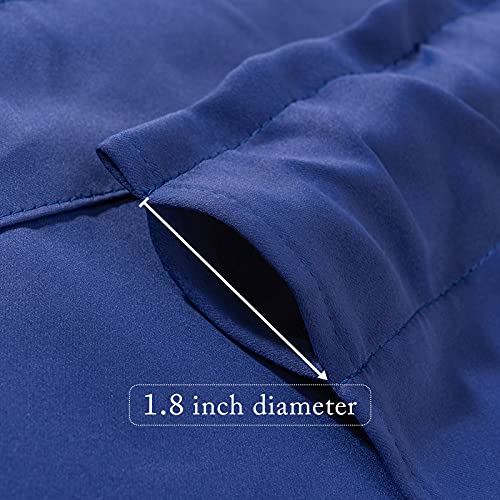 Miulee Blackout Valance Rod Pocket Thermal Insulated Window Treatment Tiers Solid Short Curtain For Small Window Bedroom 42 X 18 Inches 1 Panel Navy Blue #TOP3