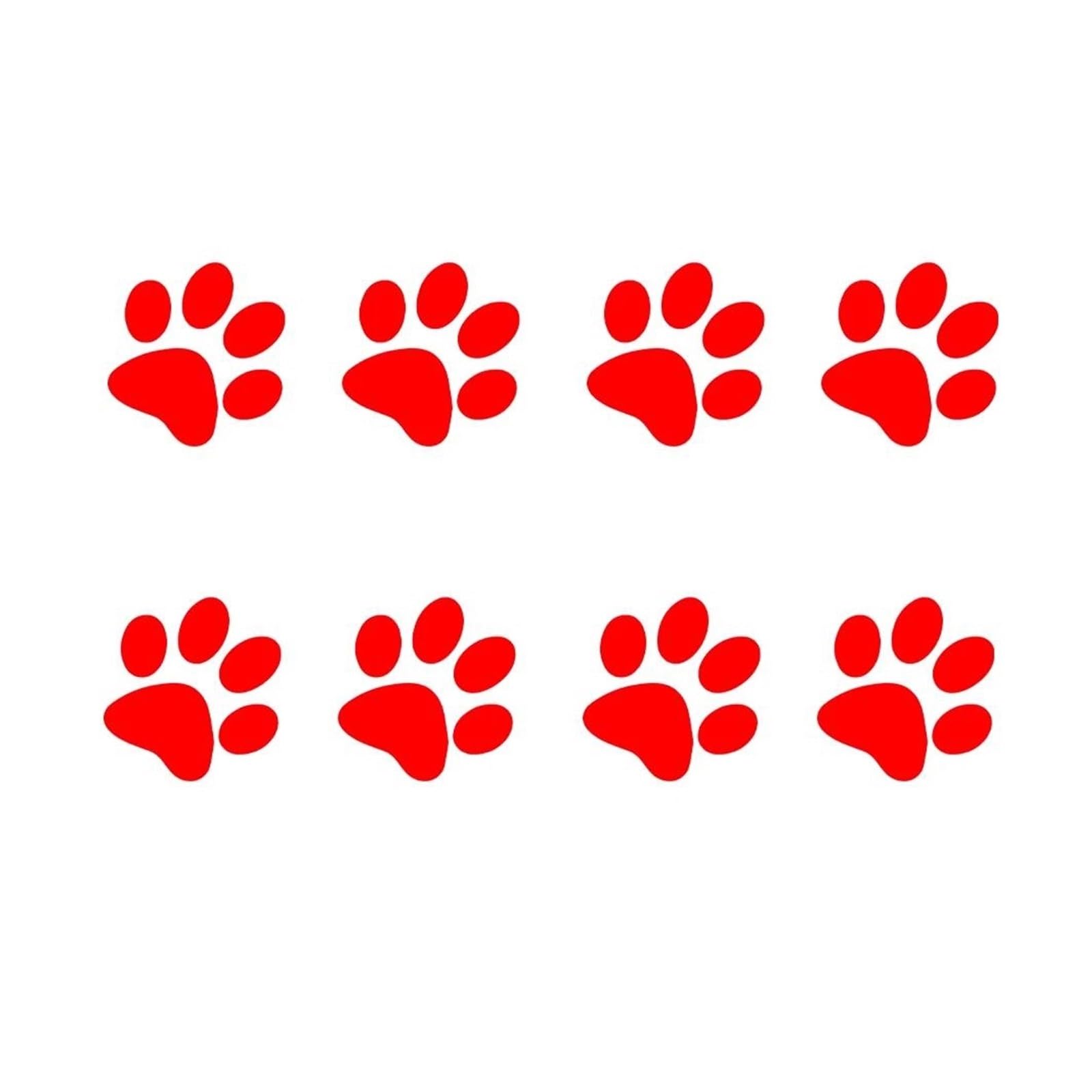 Decoration Motorcycle Glow Stickers Funny Cat Paw Print Decal Side Boxes Tail Box Decoration Adventure Moto Accessories(Red)