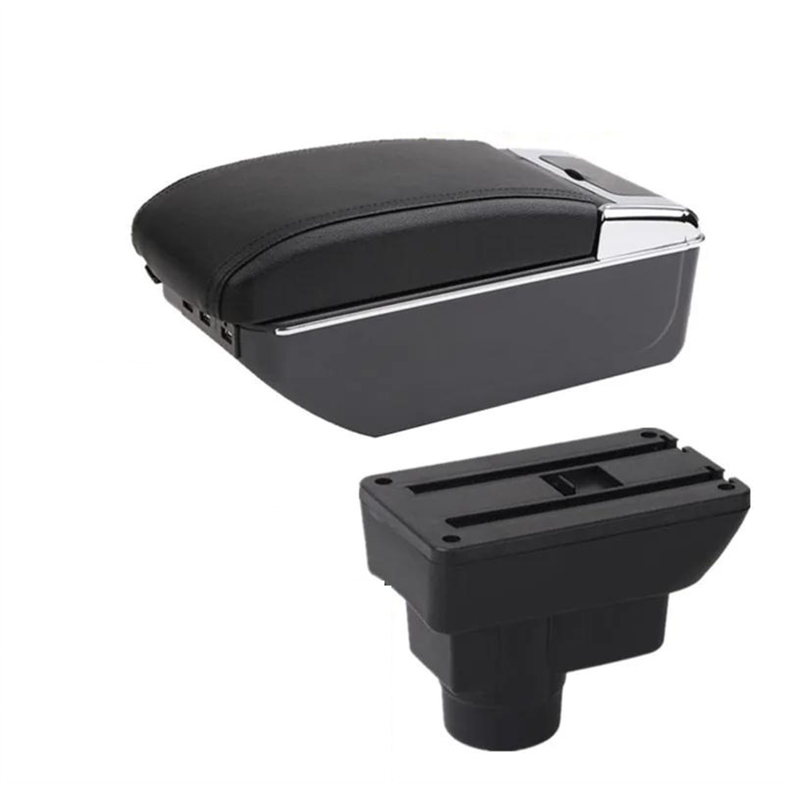 YSDSLS Armrest Box With Multifunctional Support PU Upholstered Car Interior Modification Accessories For Corsa D