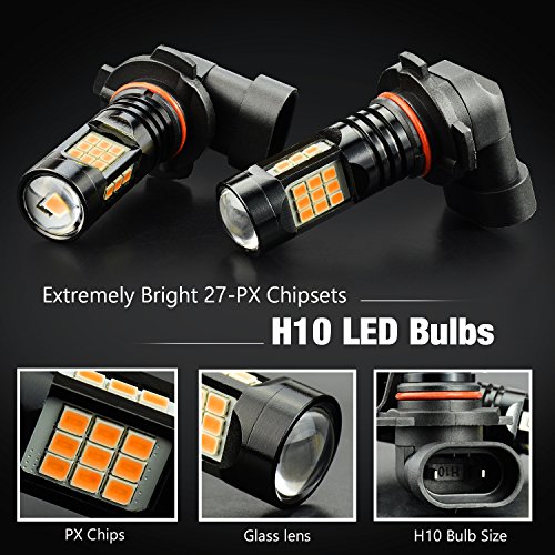 Jdm Astar Bright Amber Px Chips H10 9145 9140 Led Fog Light Bulbs #TOP2