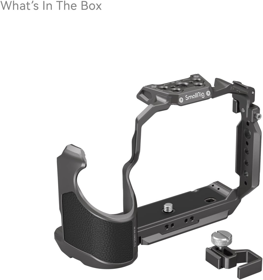 SmallRig Camera Cage for Sony Alpha 9 III, Fits Plate for Arca-Type, Compatible with RS 2/RSC 2/RS 3 Stabilizer, with a Cable Clamp for HDMI, Cold Shoe, QD Socket, NATO Rail and Threaded Holes -4533
