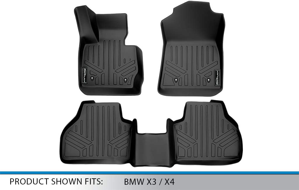 SMARTLINER Custom Fit Floor Mats 2 Row Liner Set Compatible with 2015-2017 BMW X3 28d