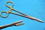 1 TC Olsen Hegar Needle Holder 6.5 Inch Needle Holder Hemostat Scissors Gold Handle Rings Cynamed German Stainless