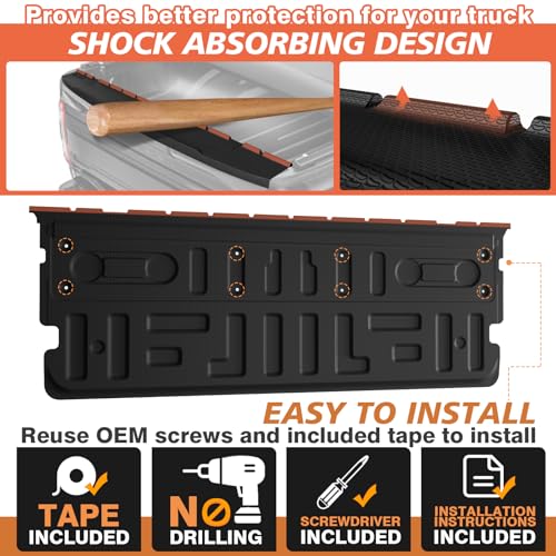 Image of TripleAliners Truck Mat Compatible with 2021-2026 Ford F150 Accessories, Tailgate Mat Custom Fit All Weather Protection Pickup Liner, Not Fit Work Surface or Pro Access Tailgate