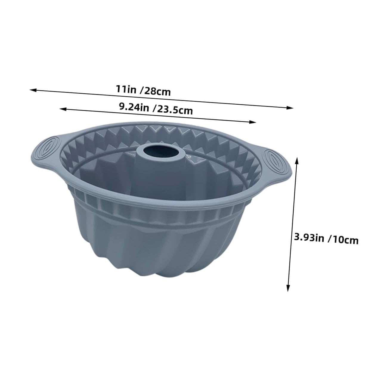 Stampo da Forno in Silicone per Torta Chiffon, Rotondo Superficie Liscia, 3 Pezzi, per Dessert e Mousse