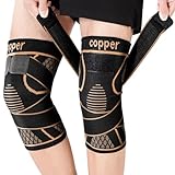 ZAHRVIA Rodillera de Compresión con Cobre Pack 2, Running (Large)