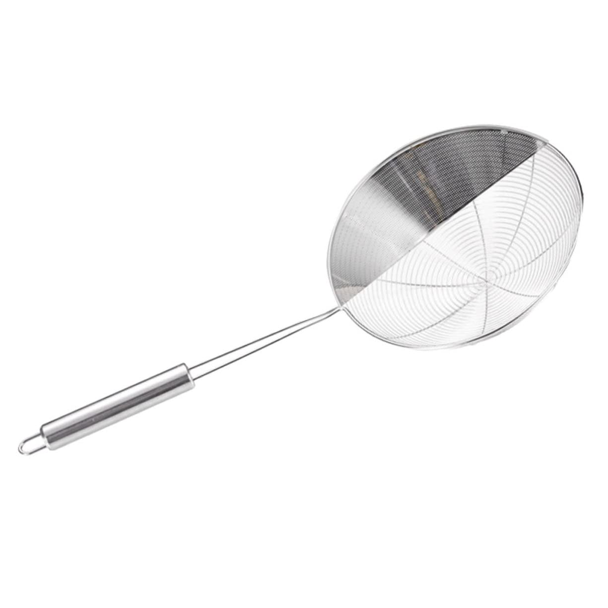 ABOOFAN Large Mesh Strainer Spoon Ergonomic Skimmer Cooking Tool for Hot Pot and Frying Heat Resistant Design for Food Separation and Drainage