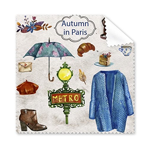 Tissu nettoyant pour écran de téléphone portable et lunettes au motif paysage de France