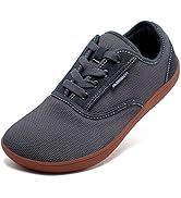 HOBIBEAR Trailrunningschoenen voor heren, trailrunningschoenen, trekking, hiking, brede teen, antislip sneakers, grijs, 44 EU