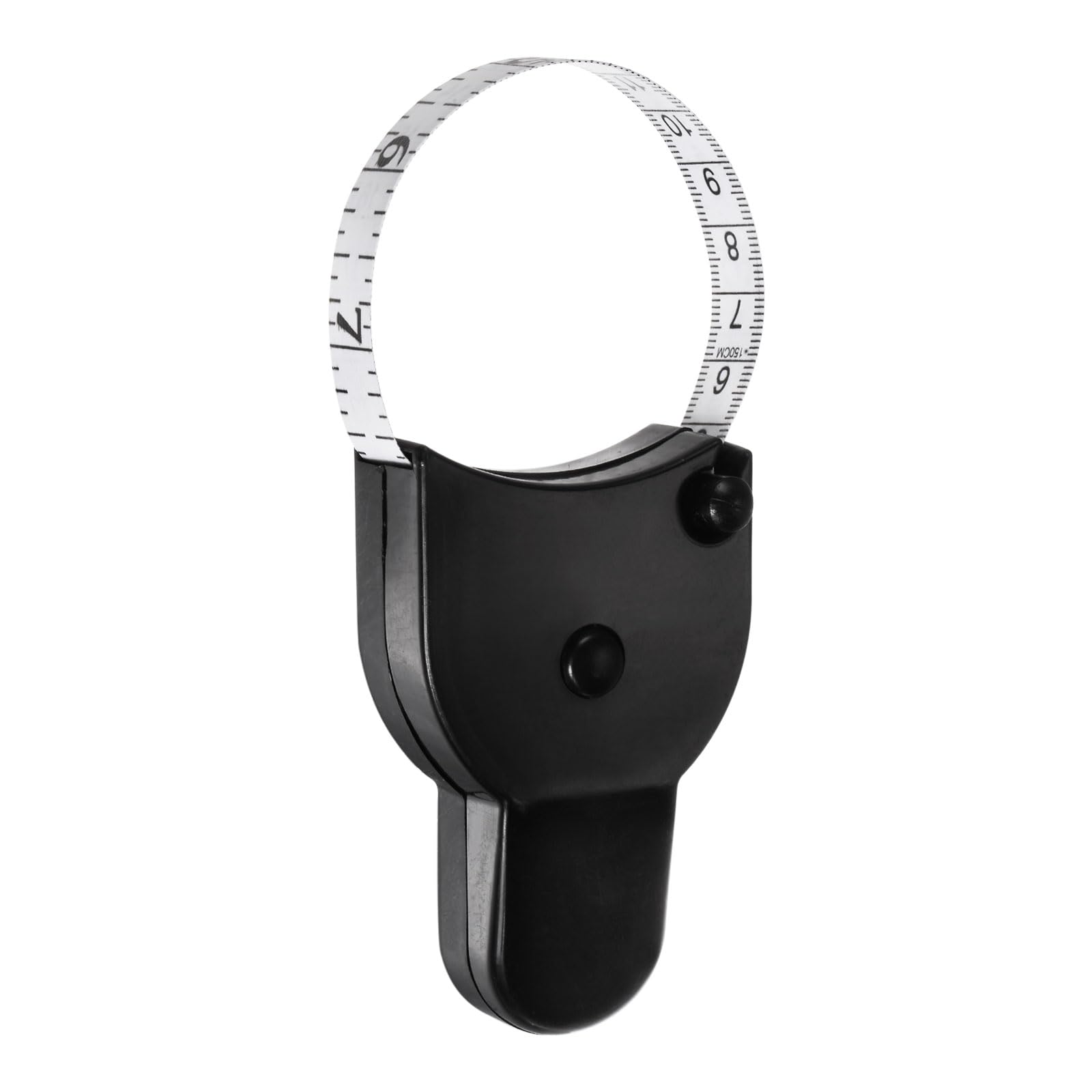 Cinta métrica telescópica automática de 150 cm, cinta métrica retráctil con pasador de bloqueo y botón para medidas corporales, costura, tela, tela, color negro