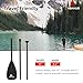 Abahub SUP Paddles - 3 Piece Adjustable Stand up Paddle - Lightweight Oar for Paddleboard, Adjustable Aluminum Alloy PU Coated Shaft 68