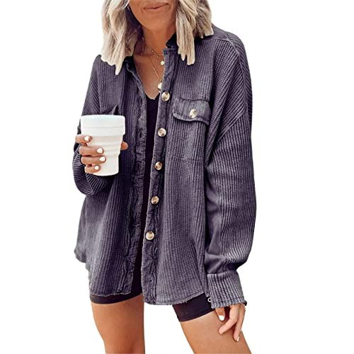 Veste chemise irrégulière à manches longues idéale pour les sorties urbaines