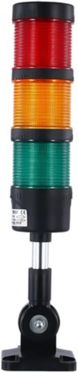 LED Warning Light for Security Protection Flashing Steady 1/2/3/4/5 Layer Siren Alarm Indicator Signal Lamp for Machine Tower(Steady 24V(3 Layer))