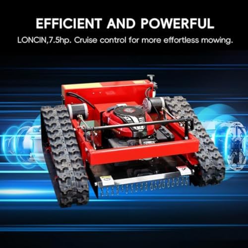 Cortadora de orugas, cortacésped de gasolina de 7,5 CV, robot cortacésped, cortacésped de gasolina cuatro sroke con control remoto, admite pendientes de 45°, altura 10-180 mm, ancho de