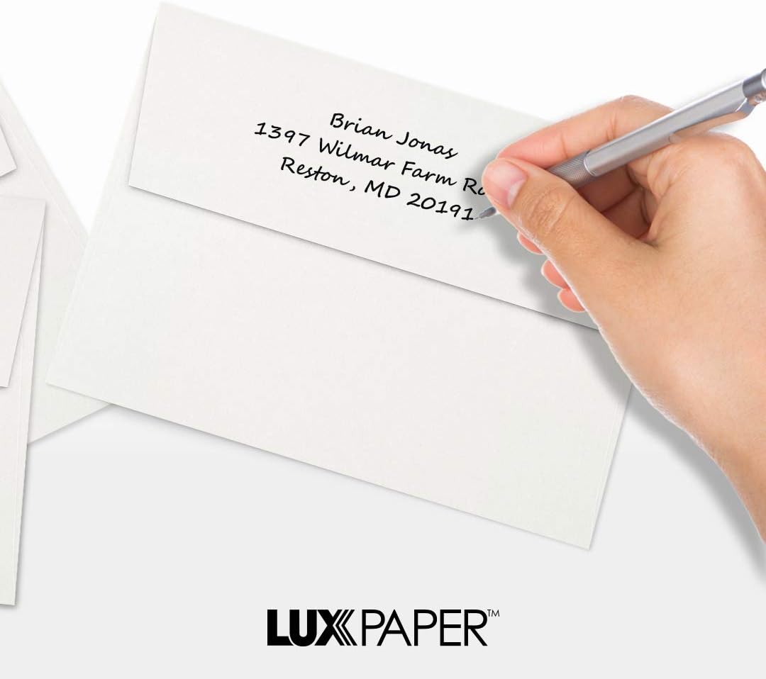LUXPaper A7 Invitation Envelopes | Peel & Press | 5 1/4" x 7 1/4" | White | 24lb. Text | 50 Qty - Image 5