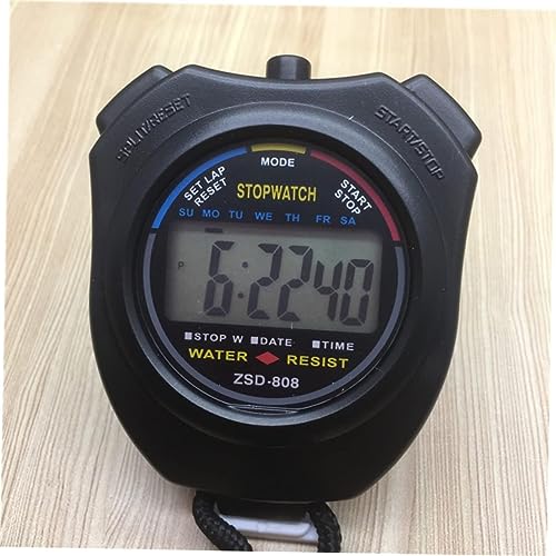 Cronómetro electrónico digital de dos sentidos para deportes y fitness, negro, marca MDybf miniatura 7