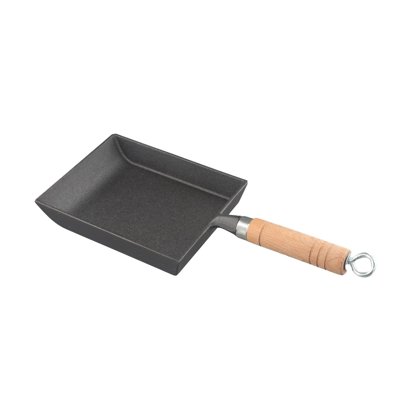 Poêle à tamagoyaki antiadhésive, poêle à omelette japonaise, poêle à œufs rectangulaire, compatible avec l'induction, acier inoxydable, 18 cm