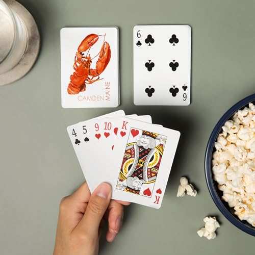 52 Naipes Poker Camden Maine, Langosta Acuarela miniatura 2