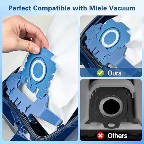 12 Stück Staubsaugerbeutel Pure GN Kompatibel mit Miele 3D GN Staubbeutel