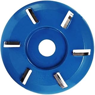 Disco de tallado de madera, disco de tallado de madera de 5/8 pulgadas, 6 dientes para pulir, lijar, tallar, placa de rueda Grg, color azul