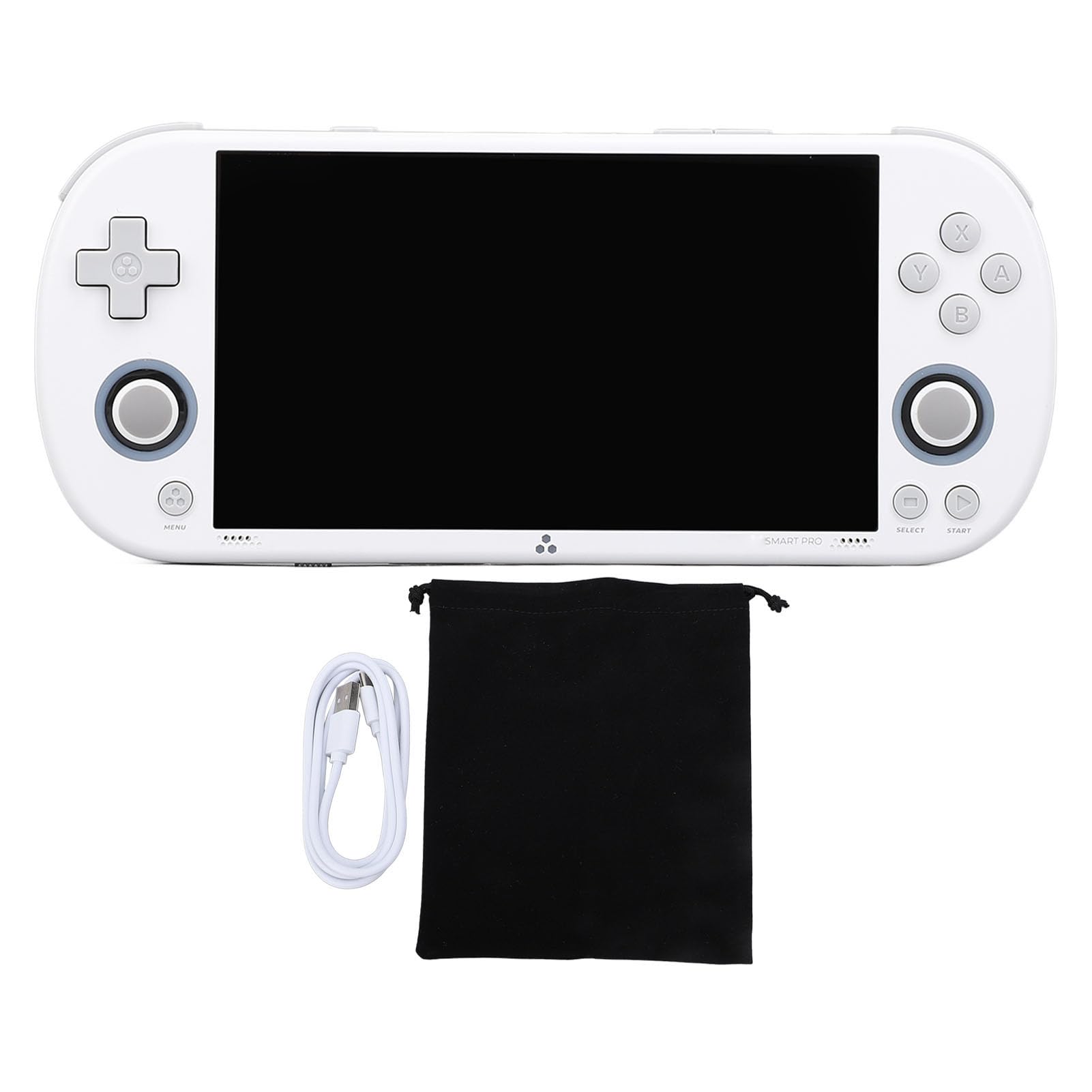 Handheld Console Game, Przenośne Konsole Gier 5000 MAh Pojemność Baterii 4,96 Cala IPS Ekran z światłem Otoczenia dla Rozrywki (WHITE)