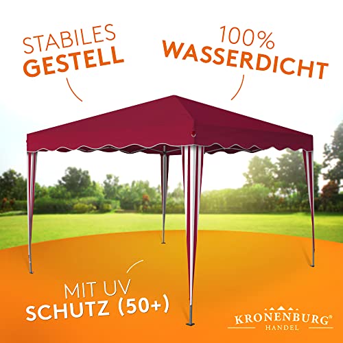 Faltpavillon Kronenburg wasserdicht 3 x 3 m mit UV-Schutz