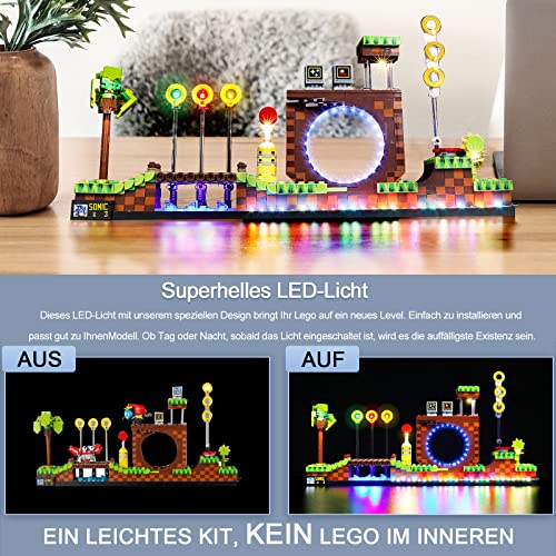 BrickBling Led Licht Set für Lego Sonic Green Hill Zone 21331 Baukasten (kein Lego-Modell enthalten, nur Lichter), Led… – Bild 4