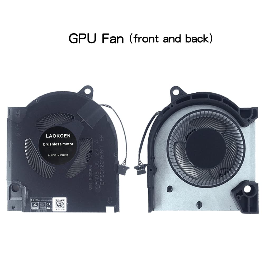 New Replacement Cooling Fans for Dell G15 5510 5511 5515 RTX3050
