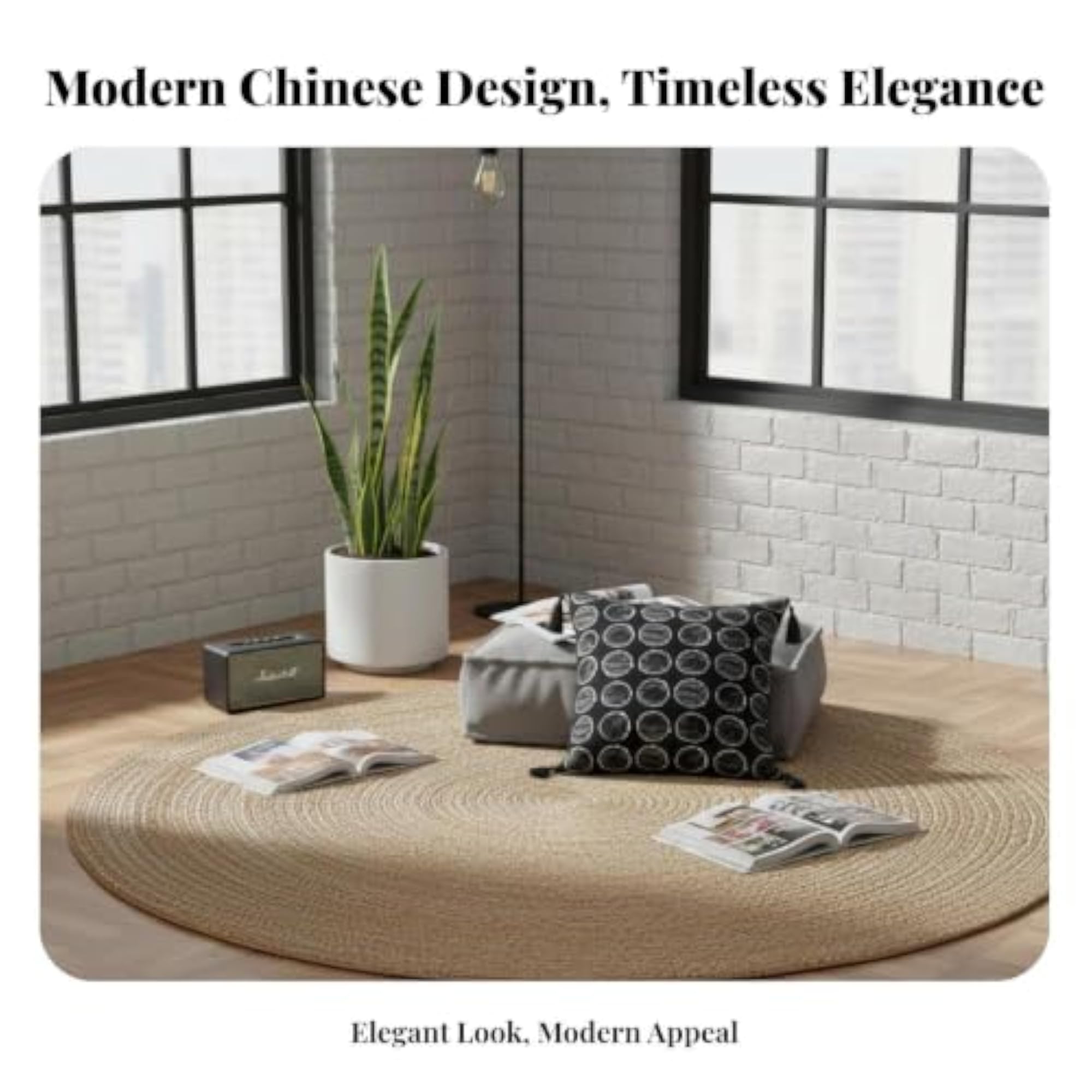 Modern Minimalist Pillow Cover, Brushed Circle Tassel