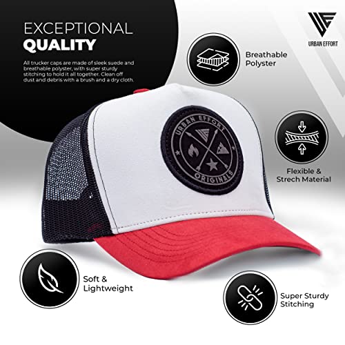 Image of Urban Effort Trucker Hat for Men - Mesh Back Baseball Cap, 5 Panel Snapback Hats for Men and Women